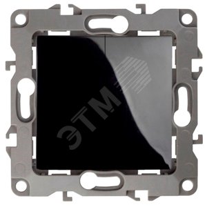 Изображение товара Переключатель двойной, 10АХ-250В, Эра12, чёрный,12-1106-06 (шт)