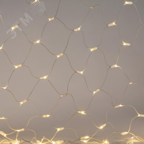 Гирлянда светодиодная новогодняя ERAPS-SKW1 сеть 2x3 м тёплый белый свет 300 LED белый каучук - фото 2