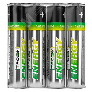 Изображение товара Батарейка Трофи LR03-4S ENERGY Alkaline (60/960/46080) (шт)