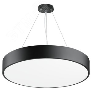 Светильник LED Geometria Ring SPO-132-B-40K-088 88Вт 4000К 800х800х80 черный подвесной драйвер внутри - фото 1