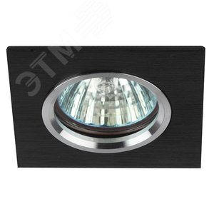 Светильник литой алюминиевый MR16,12V/220V, 50W серебро/черный KL57 SL/BK - фото 2