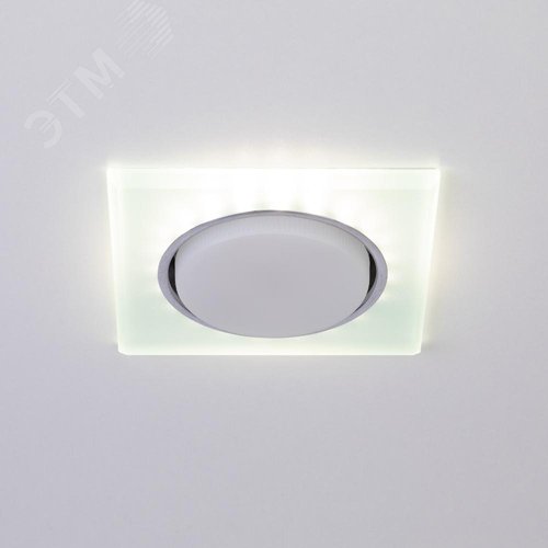 Светильник встраиваемый со светодиодной подсветкой DK LD50 FR GX53 белый матовый - фото 3