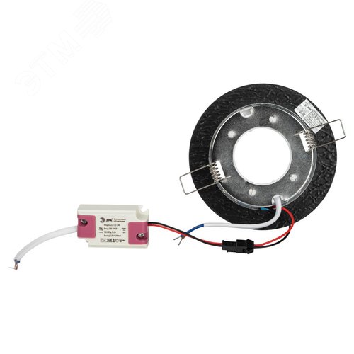 Светильник встраиваемый со светодиодной подсветкой DK LD51 WH/BK GX53 белый черный - фото 4