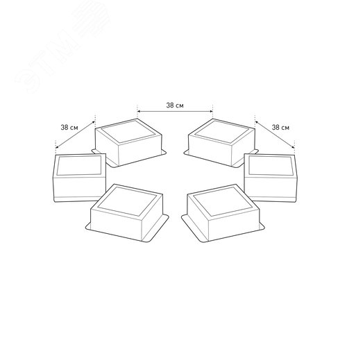 Светильник светодиодный ДВО-36Вт 3420Лм 5000К 89х89мм ГРИЛЬЯТО 100х100 домино металлик 6 кубиков драйвер SPO-646-3-5K-S6 - фото 12