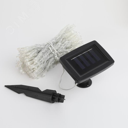 Гирлянда садовая на солнечной батарее Занавес 1,5*1,5 метра, 192 LED ERASF22-41 - фото 12