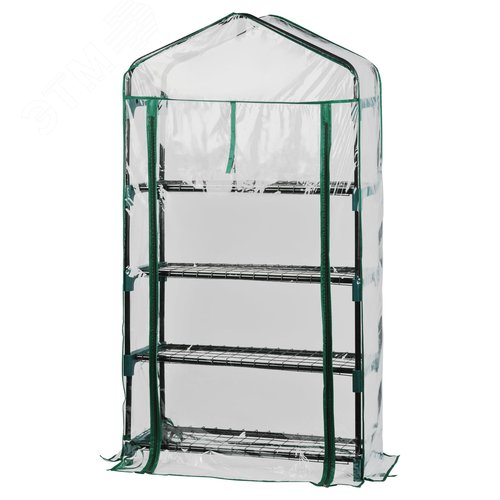 Теплица GREEN APPLE GA-House-4 со светильниками в комплекте 4 яруса 1250х690х300 мм - фото 2