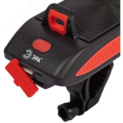 Велосипедный фонарь светодиодный VA-802 аккумуляторный powerbank сигнал держатель для телефона 5W - фото 6