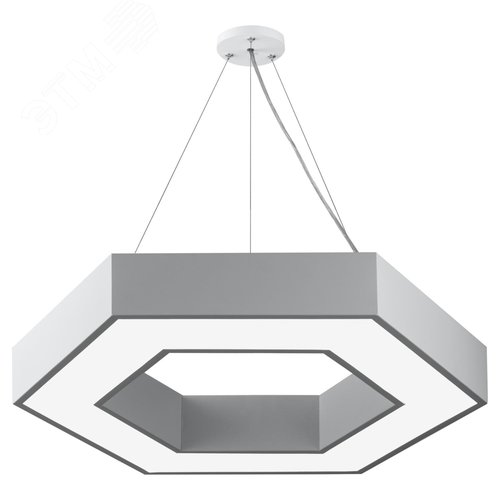 Светильник LED Geometria Hexagon SPO-123-W-40K-045 45Вт 4000K 2500Лм IP40 600х80 белый подвесной драйвер внутри - фото 2