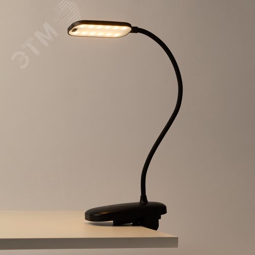 Светильник настольный светодиодный аккумуляторный на прищепке 6Вт черный NLED-525-6W-BK - фото 11