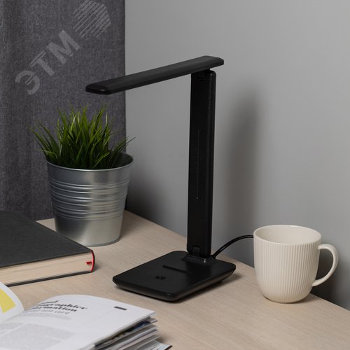 Светильник настольный ДНБ 8W NLED-508-7W-BK светодиодный черный - фото 9