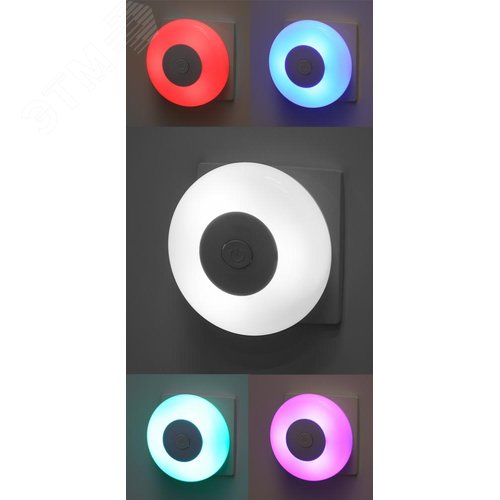 Ночник - светильник светодиодный NN-632-SW-W в розетку с выключателем белый - фото 2