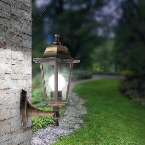 Светильник настенный НБУ 06-60-001 шестигранный под бронзу IP44 Е27 max60Вт - фото 7