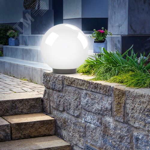 Светильник на опору/кронштейн НТУ 02-60-201 шар белый призма IP44 Е27 max60Вт d200mm - фото 11