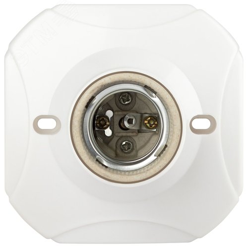 Патрон-основание Е27 керамический белый - фото 3