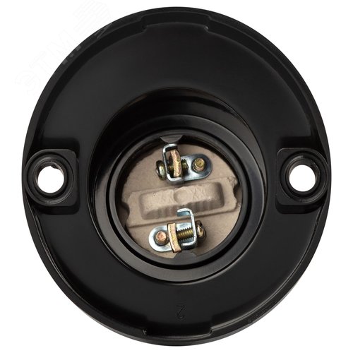 Патрон Е27 настенный бакелит черный - фото 4