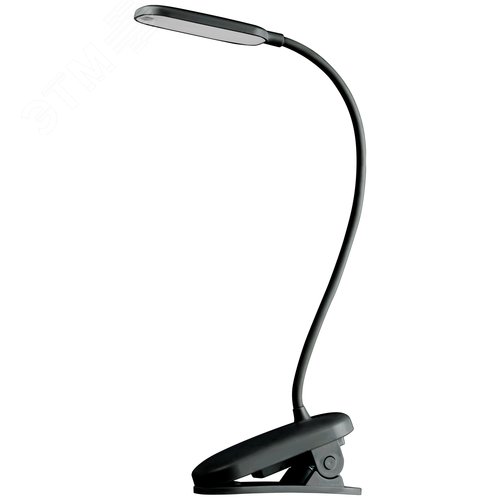 Светильник настольный светодиодный аккумуляторный на прищепке 6Вт черный NLED-525-6W-BK - фото 3