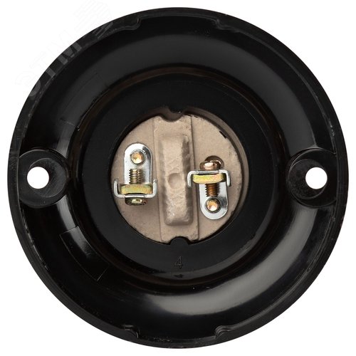 Патрон Е27 потолочный бакелит черный - фото 4