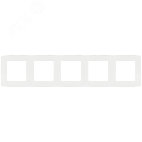 Изображение товара Рамка для розеток и выключателей 5 постов белый матовый пластик ЭРА 12 12-5005-01М (шт)