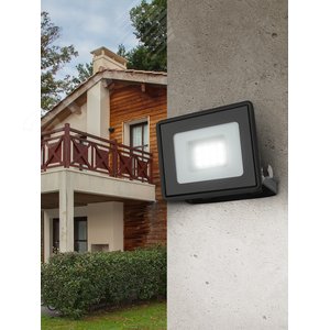 Прожектор светодиодный ДО-10 Вт 4000К 800 Лм IP65 черный 10w нейтральный 200-240В LPR-023-0-40K-010 - фото 5