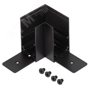 Коннектор TRM-S20-CC-B угловой для накладного магнитного шинопровода NOVA TRM-S20 черный - фото 1