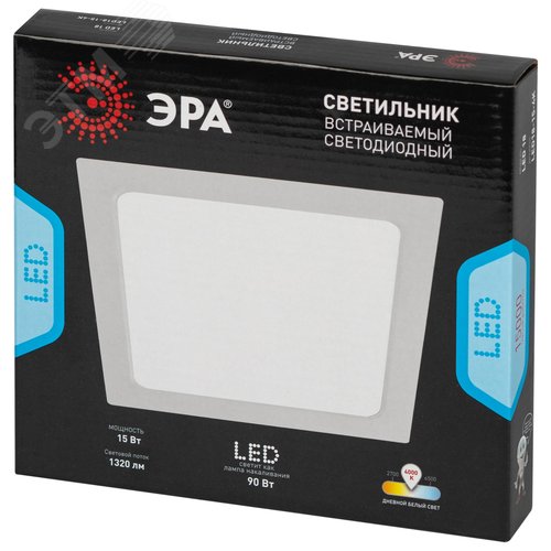 Светильник светодиодный встраиваемый LED 18-15-4K квадратный 15Вт 4000К - фото 7