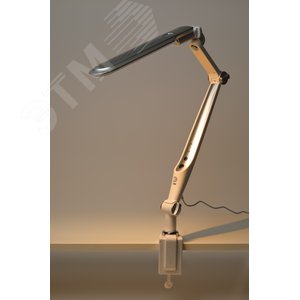 Светильник настольный светодиодный NLED-496-12W-S на струбцине серебро - фото 5