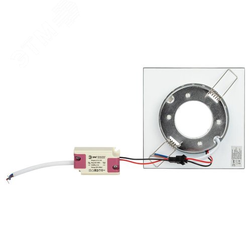 Светильник встраиваемый со светодиодной подсветкой DK LD50 CH/SHSL GX53 хром серебро - фото 7