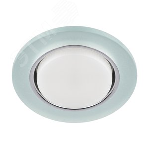 Светильник встраиваемый со светодиодной подсветкой DK LD51 FR GX53 белый матовый - фото 1