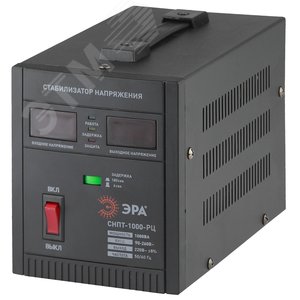 Изображение товара Стабилизатор напряжения переносной СНПТ-1000-РЦ цифровой дисплей 900-260В/220В, 1000ВА (шт)