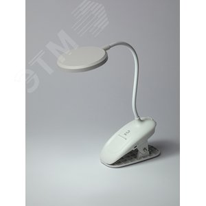Светильник настольный NLED-513-6W-W светодиодный аккумуляторный на прищепке белый - фото 6