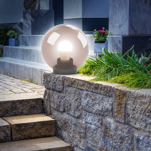 Светильник на опору/кронштейн НТУ 01-60-205 шар дымчатый IP44 Е27 max60Вт d200mm - фото 10