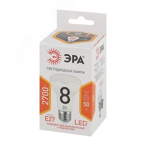 Лампа светодиодная LED 8 Вт 640Лм 2700К рефлектор теплый E27 170-265В LED R63-8W-827-E27 Standart - фото 2