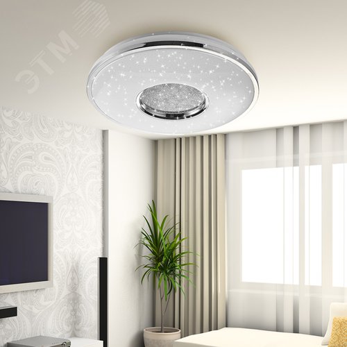 Светильник светодиодный ДСП-60 SPB-6 Crystal 60 60Вт 3000-6500К 4800 Лм с пультом ДУ 490x88 мм (6/24) - фото 13