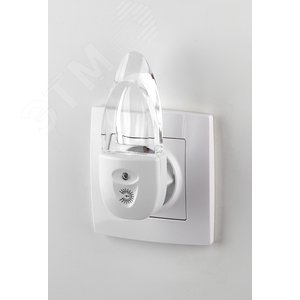 Ночник - светильник светодиодный в розетку с датчиком освещенности белый NN-618-LS-W - фото 5