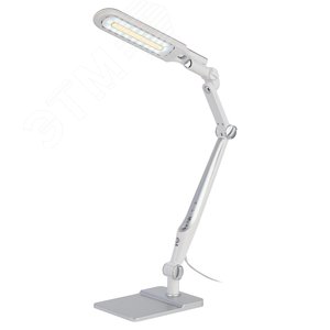 Светильник настольный светодиодный NLED-497-12W-S на струбцине и с основанием серебро - фото 9