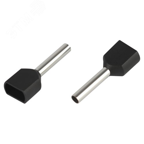 Изображение товара Наконечник-гильза с изолированным фланцем (упаковка 50 шт.) NO-225-102 (двойной) НШвИ(2) 1,5-12 (уп)