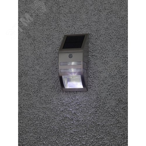 Светильник фасадный Хром, на солнечной батарее, 3 LED, 50 lm ERFS012-26 - фото 2
