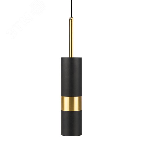 Светильник подвесной потолочный PL33 BK/GD MR16 GU10 цилиндр черный, золото - фото 7