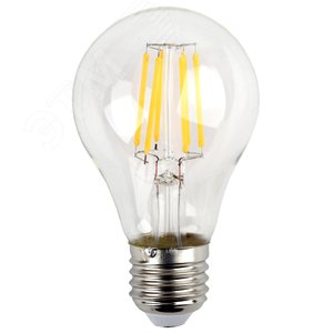 Лампа светодиодная филаментная F-LED A60-7W-840-E27 (филамент, груша, 7Вт, нейтр., Е27) (10/100/1500) - фото 3