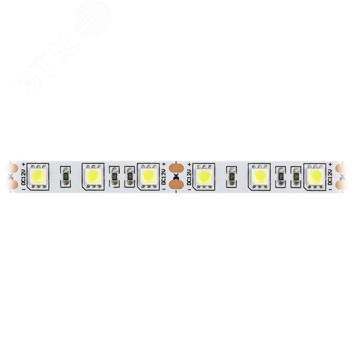 Лента светодиодная 14,4Вт/м 12В 6500К IP20 60LED/м KU-5050AD-60D-W - фото 3
