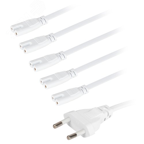 Разветвитель сетевой для линейных светильников ДБО на 5 точек с таймером 4, 8, 12H 5х IEC C7 2pin 2m+timer - фото 5