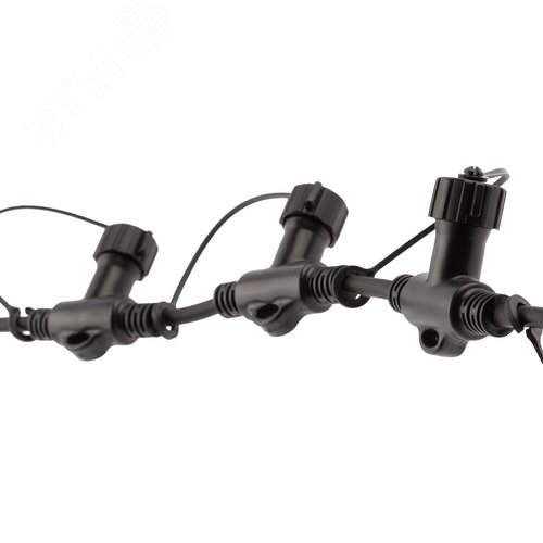 Разветвитель ERAPS-R для гирлянд IP65 20 гнезд 2 метра каучук черный - фото 4
