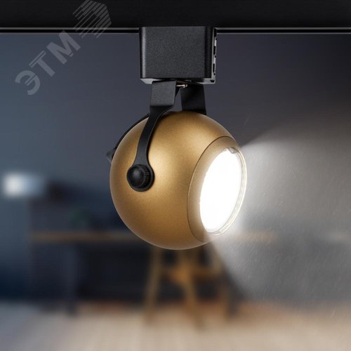 Светильник трековый однофазный TR35-GU10 MG MR16 матовое золото под лампу - фото 2