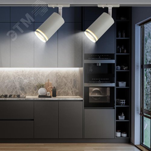 Светильник трековый TR52 - GU10 WH однофазный под лампу GU10 матовый белый - фото 8