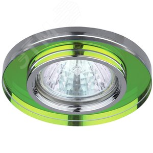 Изображение товара Светильник декор стекло MR16,12V/220V, 50W, круглое хром/мульти DK7 CH/MIX (шт)