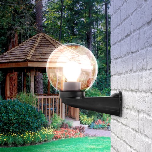 Светильник настенный НБУ 01-60-205 шар дымчатый IP44 Е27 max60Вт d200mm с настенным крепежом - фото 8