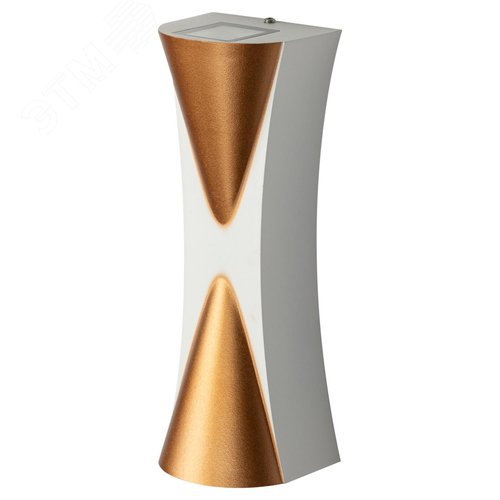 Подсветка декоративная WL43 WH+GD светодиодная 6Вт 3500К белый/золото IP54 для интерьера, фасадов зданий - фото 2