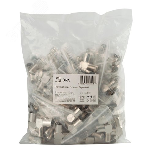 Переходник R-A03 гнездо F-гнездо TV угловой - фото 3