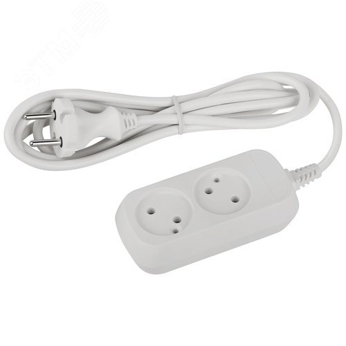 Изображение товара Удлинитель электрический 2 розетки без заземления 1,5м ПВС 2x0.75мм2 UDL-10-215 Greenline (шт)