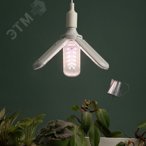 Фитолампа для растений светодиодная LED 30 Вт 3-х лепестковая Е27 полного спектра GREEN LINE ФИТО-30W-PFR-E27-GR - фото 6